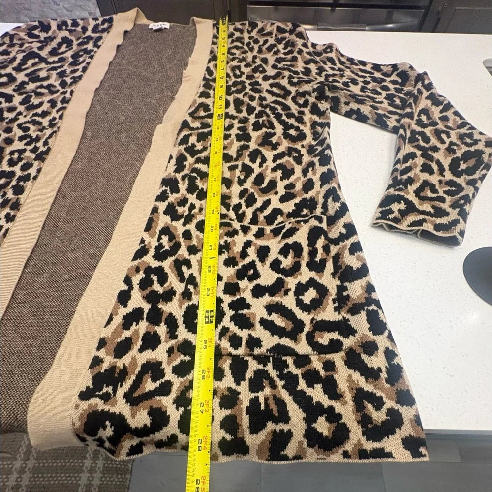 J. Crew Women’s Leopard Print Open Front Cardigan Size M